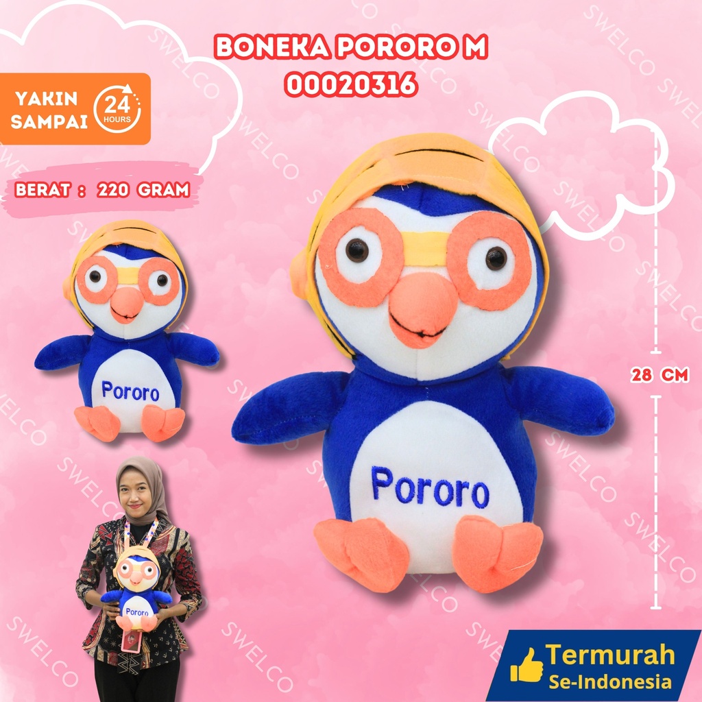 [00020316] BONEKA PORORO M KARAKTER KECIL M"