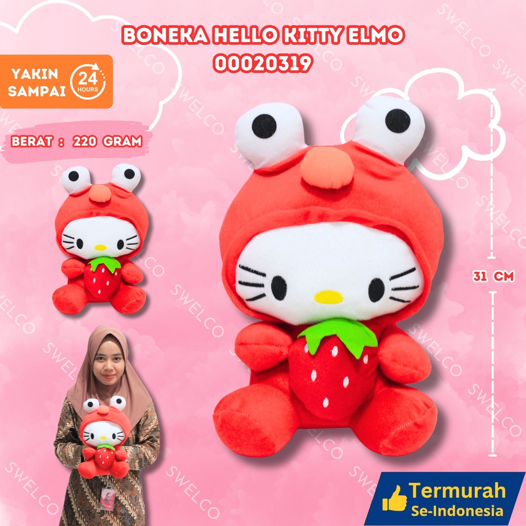 [00020319] BONEKA HELLO KITTY ELMO KECIL hellokitty BAJU