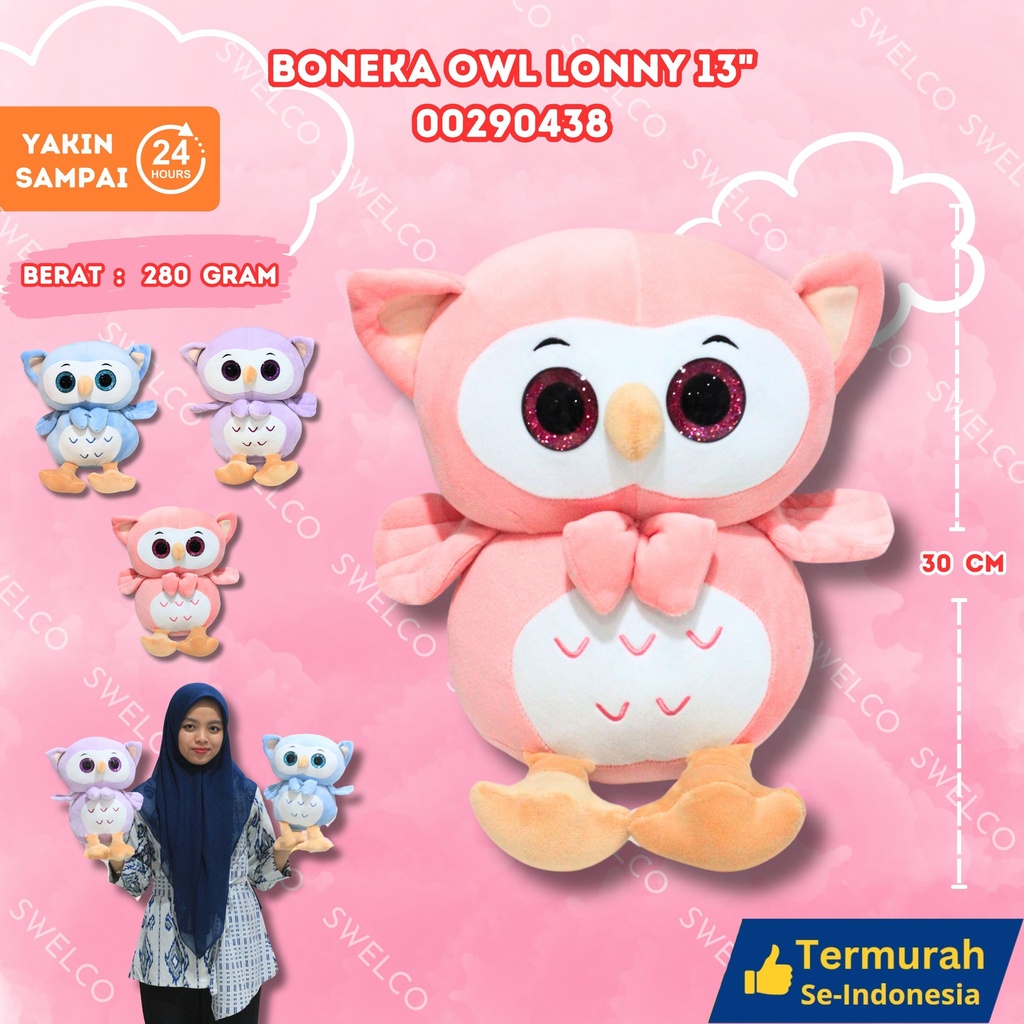 BONEKA OWL LONNY 13" BURUNG HANTU