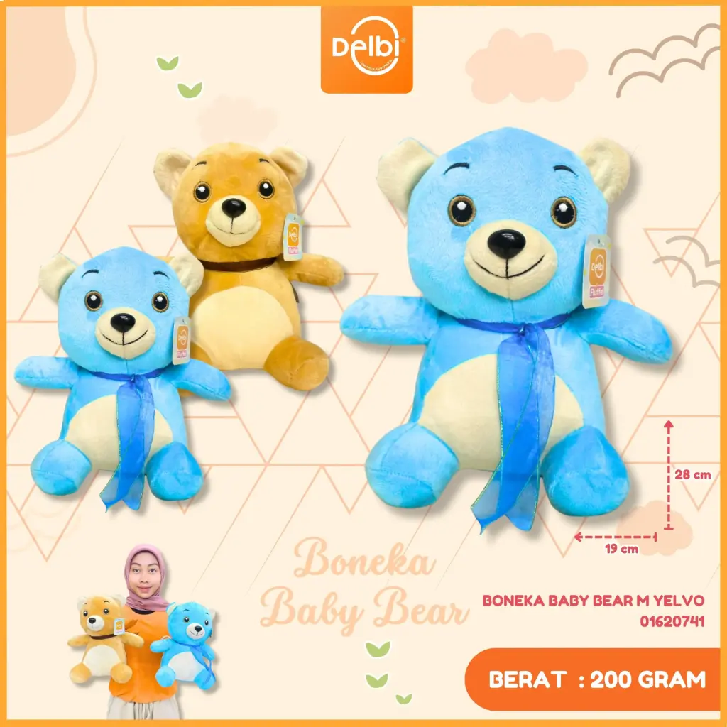 [01620741] BONEKA BABY BEAR M YELVO