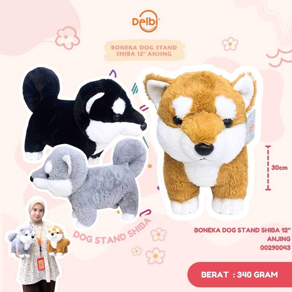 [00290043] BONEKA DOG STAND SHIBA 12" ANJING
