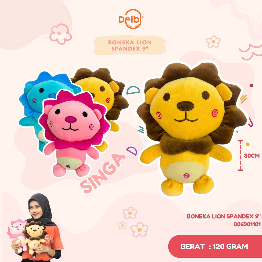 [006901101] BONEKA LION SPANDEX 9"