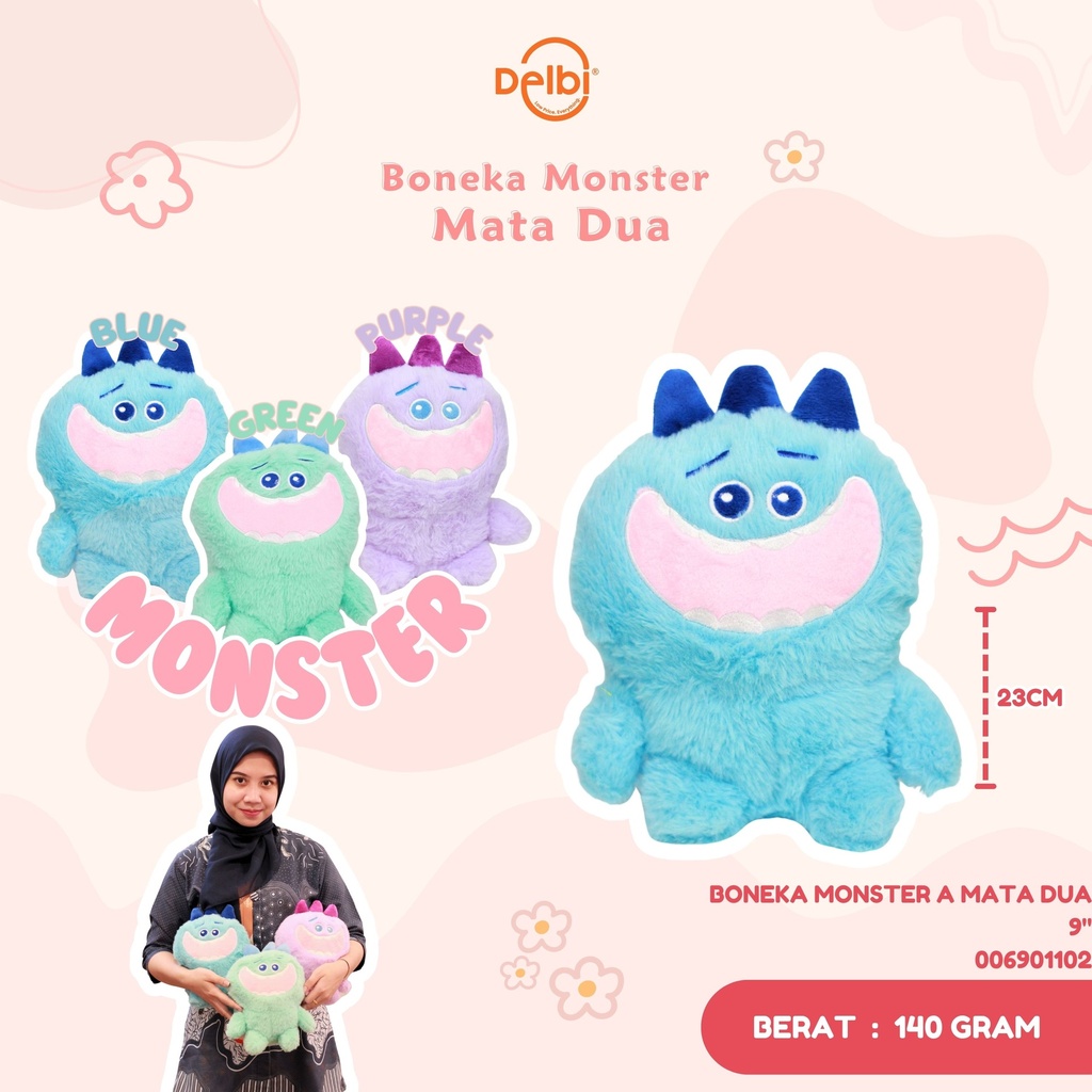 [006901102] BONEKA MONSTER A MATA DUA 9"