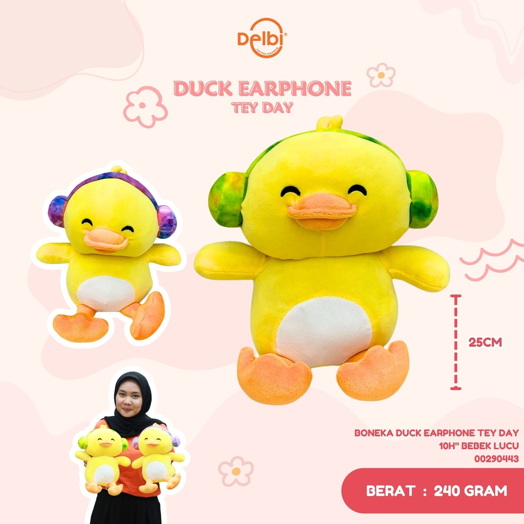 [00290443] BONEKA DUCK EARPHONE TEY DAY 10H" BEBEK LUCU