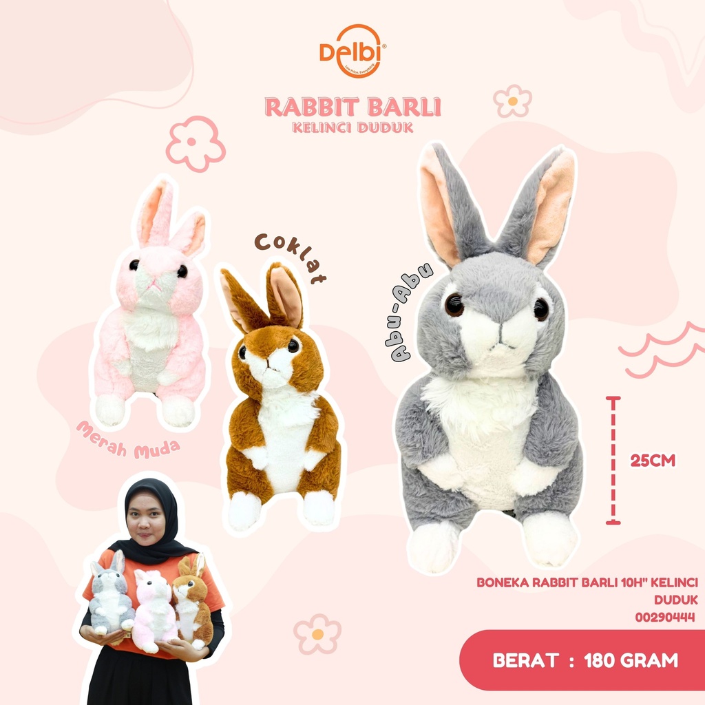 [00290444] BONEKA RABBIT BARLI 10H'' KELINCI DUDUK