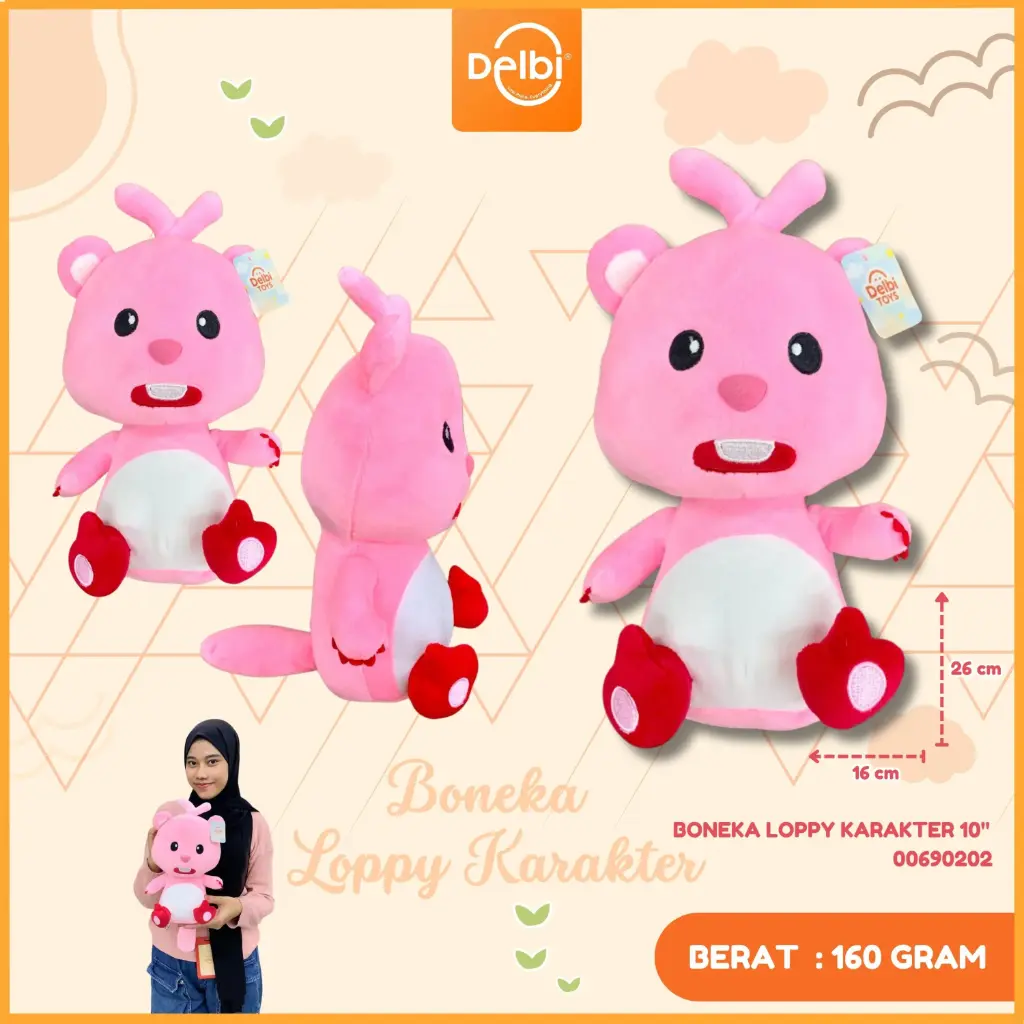 [00690202] BONEKA LOPPY KARAKTER 10" 
