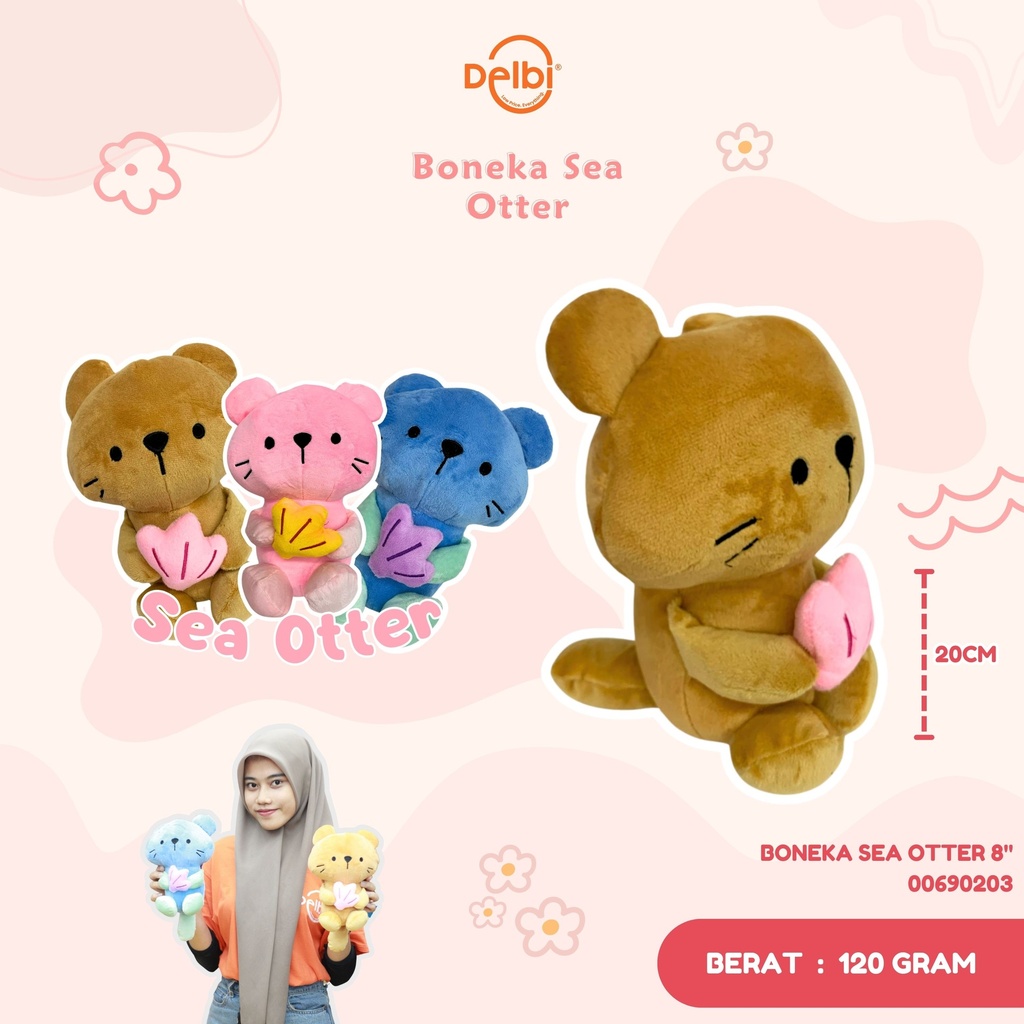 [00690203] BONEKA SEA OTTER 8"