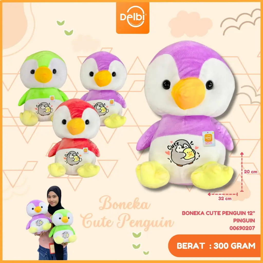 [00690207] BONEKA CUTE PENGUIN 12" PINGUIN
