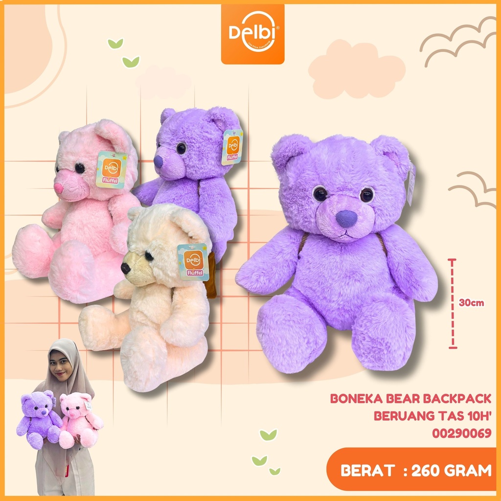 [00290069] BONEKA BEAR BACKPACK BERUANG TAS 10H'