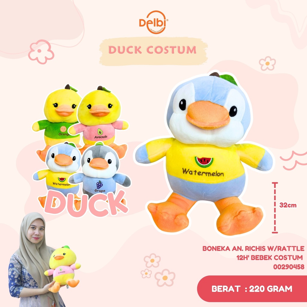 BONEKA AN. RICHIS W/RATTLE 12H' BEBEK COSTUM 