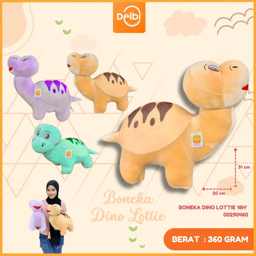 BONEKA DINO LOTTIE 18H'