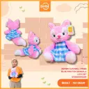 BONEKA LINABELL DRESS BLUE PINK FOX SERIGALA LUCU 8H"