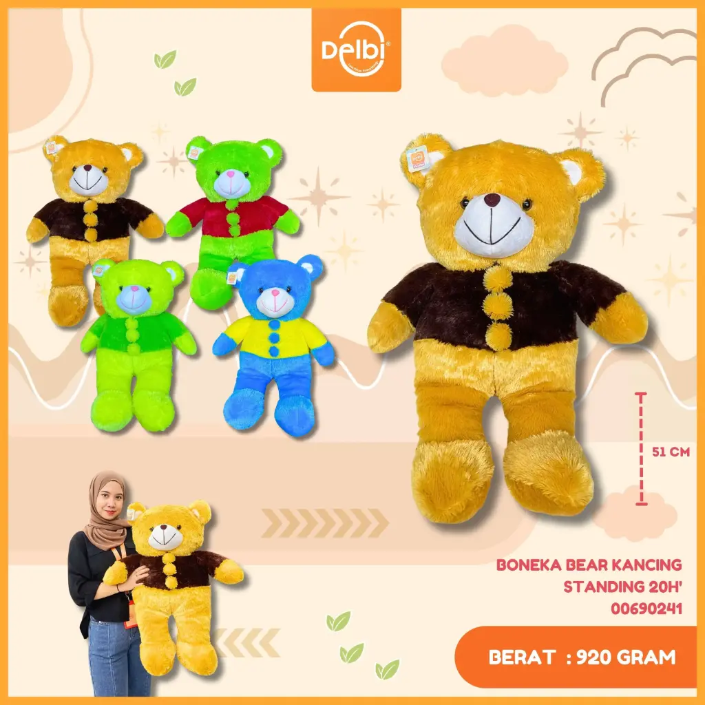 BONEKA BEAR KANCING STANDING 20H'