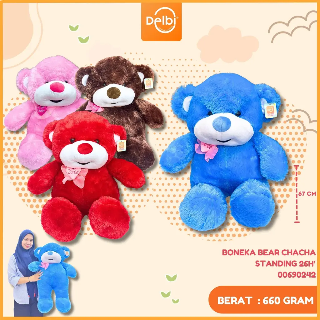 BONEKA BEAR CHACHA STANDING 26H'