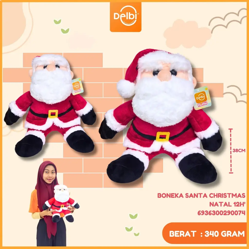 BONEKA SANTA CHRISTMAS NATAL 12H' 