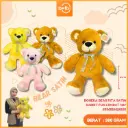 BONEKA BEAR PITA SATIN RABBIT FUR LEMBUT 16H'