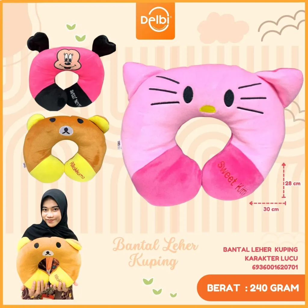 [6936001620701] BANTAL LEHER KUPING KARAKTER LUCU