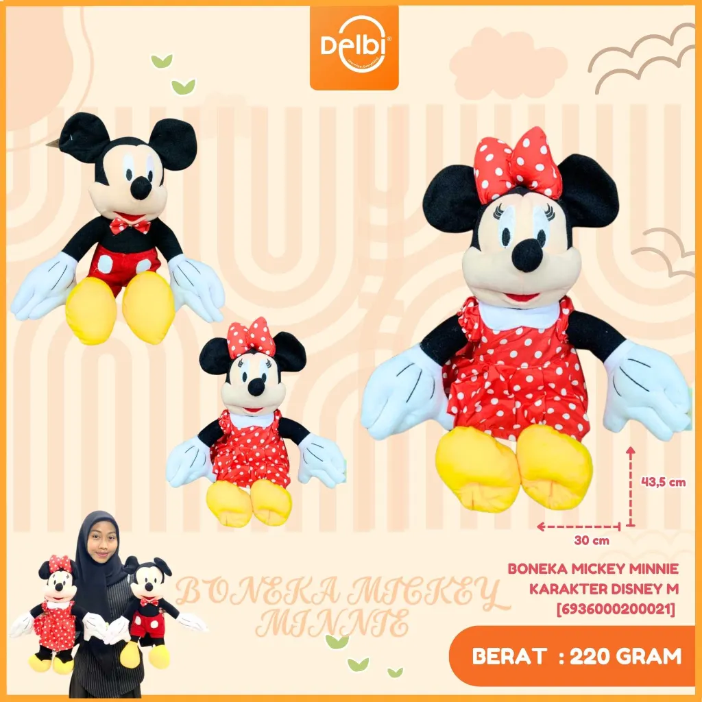 BONEKA MICKEY MINNIE KARAKTER DISNEY M