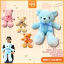 BONEKA BEAR FLOPY L BERUANG LENGKAP DENGAN PITA SATIN MOTIF