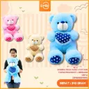 BONEKA BEAR DADA LOVE DAN TAPAK POLKADOT L BERUANG CINTA