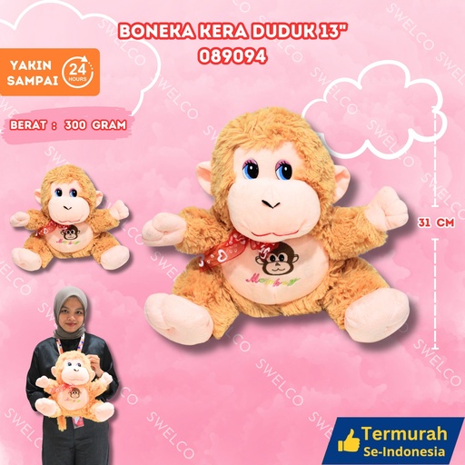 [089094] BONEKA KERA DUDUK 13"