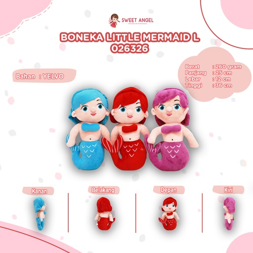 [026326] BONEKA LITTLE MERMAID L 15"