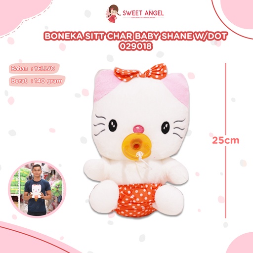 [029018] BONEKA SITT CHAR HELLO KITTY BABY SHANE W/DOT 9"