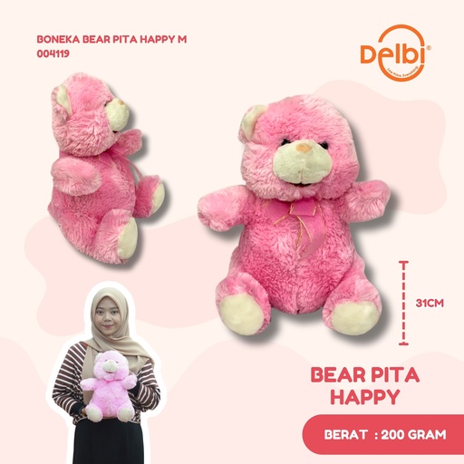 [004119] BONEKA BEAR PITA HAPPY M