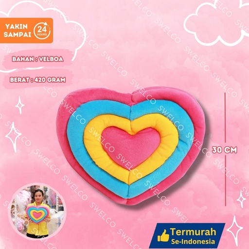 [162006] BANTAL LOVE PELANGI M M" BESAR