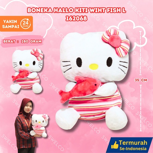 [162068] BONEKA HALLO KITI WIHT FISH L