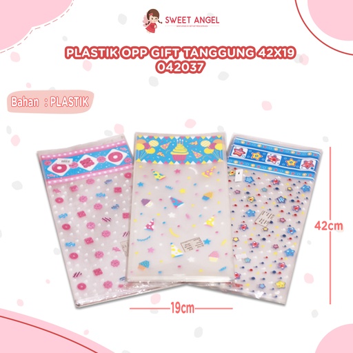 [042037] PLASTIK OPP GIFT TANGGUNG 42x19(100LBR