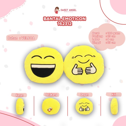 [162312] BANTAL EMOTICON 25CM