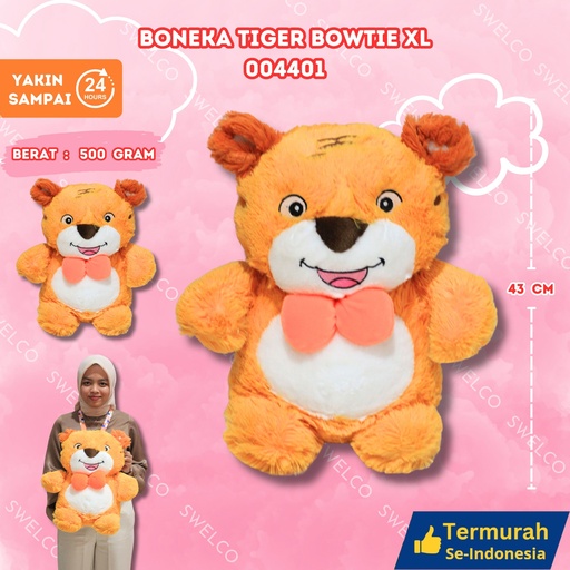 [004401] BONEKA TIGER BOWTIE XL