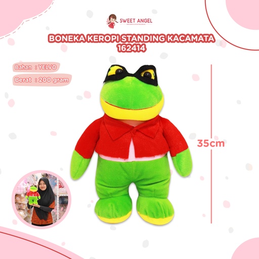 [162414] BONEKA BEAR/keropi STANDING KACAMATA