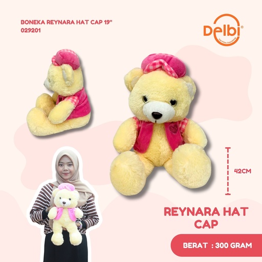 [029201] BONEKA REYNARA HAT CAP 19"