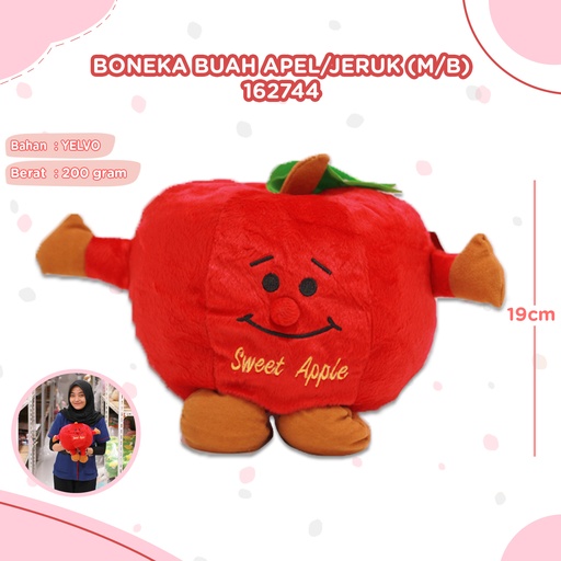 [162744] BONEKA BUAH APEL/JERUK (M/B)