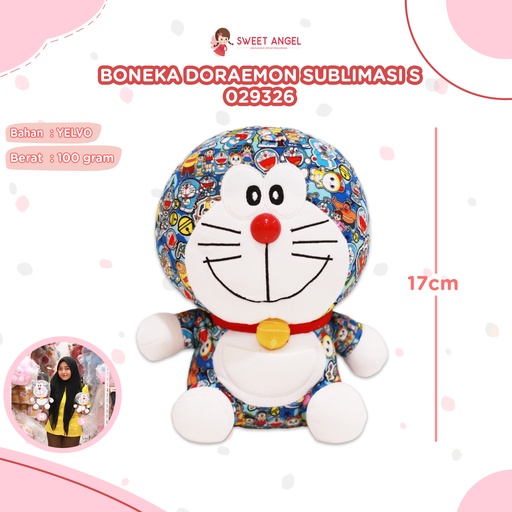 [029326] BONEKA DORAEMUN SUBLIMASI S 8"