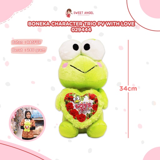 [029444] BONEKA CHARACTER TRIO PV W/LOVE 11H'
