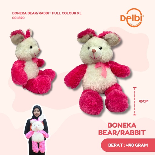 [004890] BONEKA BEAR/RABBIT FULL COLOUR XL