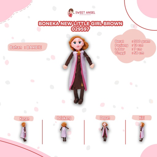 [029597] BONEKA NEW LITTLE GIRL BROWN 22
