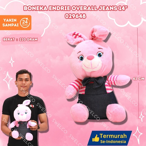 [029648] BONEKA ENDRIE OVERALL JEANS 14"