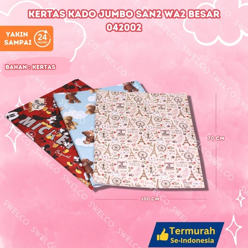 [042002] KERTAS KADO JUMBO SAN2 WA2 BESAR BINGKISAN SANWA