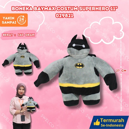 [029821] BONEKA BAYMAX COSTUM SUPERHERO 11"