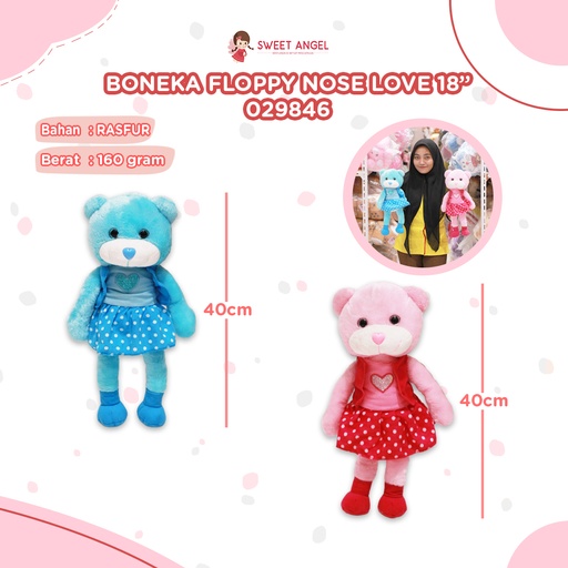 [029846] BONEKA FLOPPY NOSE LOVE 18"