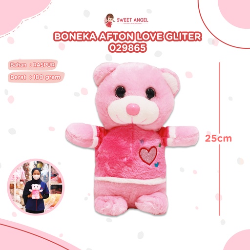 [029865] BONEKA AFTON LOVE GLITER 13"