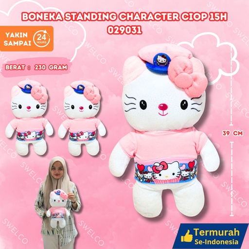 [029031] BONEKA STANDING HELLO KITTY CHARACTER CIOP 15H