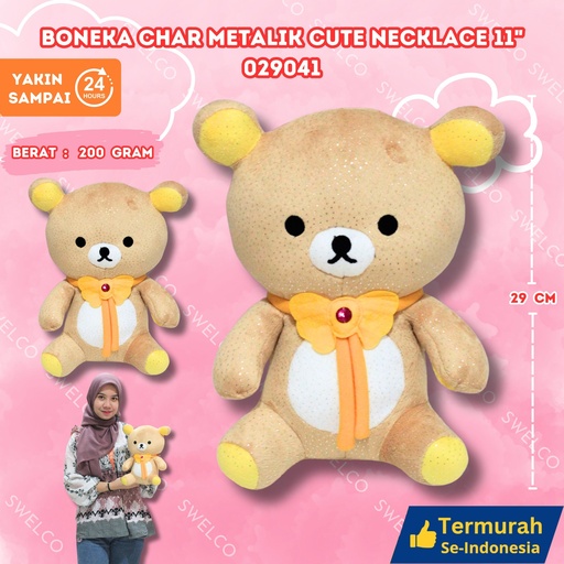[029041] BONEKA CHAR METALIK CUTE NECKLACE 11"