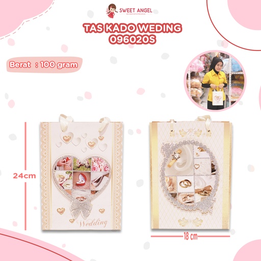 [096020S] TAS KADO WEDDING 18X8X24 096020