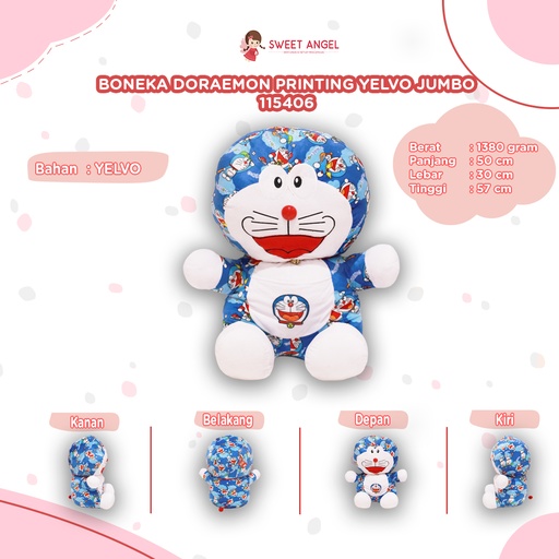 [115406] BONEKA DORAEMUN PRINTING YELPO JUMBO