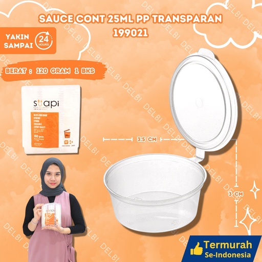 [199021] SAUCE CONT 25ML PP TRANSPARAN 24/50
